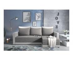 JUSTyou Kaori Sofa esquinero Gris Cuero sintetico