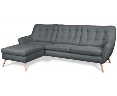 JUSTyou Genise Sofá esquinero Velour Antracita