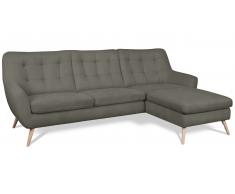 JUSTyou Genise Sofá esquinero Cuero sintético Gris