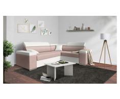 JUSTyou Tarin Sofa esquinero Blanco Rosa
