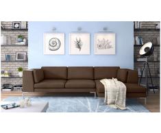 JUSTyou Remi Sofá esquinero Marrón Velour