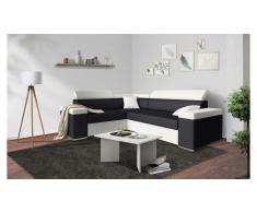 JUSTyou Tarin Sofa esquinero Blanco Negro