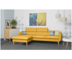 JUSTyou Nuno Sofá esquina Amarillo Velour
