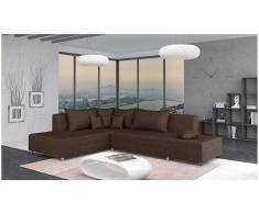 JUSTyou Livia Sofá esquina Marrón Velour