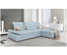 JUSTyou Helia Sofa esquinero Azul Velour