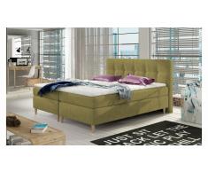 JUSTyou Eden Cama Box Spring Amarillo Velours 180x200