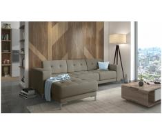 JUSTyou Tiril Sofá esquinero Beige Cuero sintético