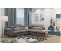 JUSTyou Diogo Sofá esquina Marrón Velour