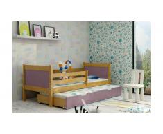 JUSTyou Leon Cama funcional Aliso Morado 80x185 cm
