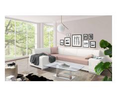 JUSTyou Alvy Sofa esquinero Blanco Rosa