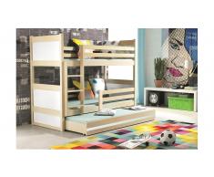 JUSTyou Lora con cama supletoria Litera Pino Grafito