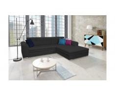 JUSTyou Sorento Sofá esquinero 87x295x195 Negro