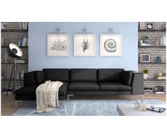 JUSTyou Remi Sofá esquinero Negro Cuero sintético