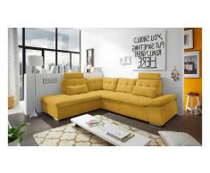 JUSTyou Louisiana Sofá esquinero Amarillo