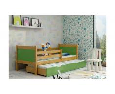 JUSTyou Leon Cama funcional Aliso Verde 80x185 cm