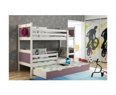 JUSTyou Leon Litera Blanco Morado 80x160 cm