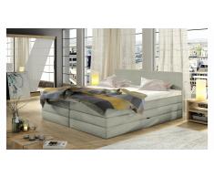 JUSTyou Emma Cama Box Spring Gris Velours 140x200