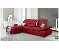 JUSTyou Helia Sofa esquinero Rojo Cuero sintetico
