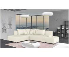 JUSTyou Livia Sofá esquina Beige Cuero sintético