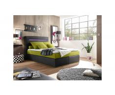 JUSTyou Concord Cama Box Spring 140x200 cm Negro Verde