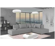 JUSTyou Livia Sofá esquina Gris Tejido estructurado