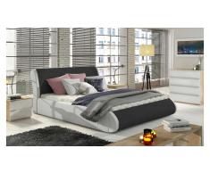 JUSTyou Tessa Cama tapizada Grafito | Blanco 180x200