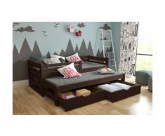 JUSTyou Olaf Cama funcional Wengue 80x160 cm