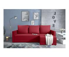 JUSTyou Kaori Sofa esquinero Rojo Cuero sintetico