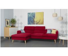 JUSTyou Nuno Sofá esquina Rojo Velour