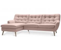 JUSTyou Genise Sofá esquinero Estructura Rosa