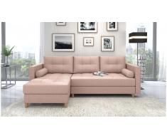 JUSTyou Nana Sofa esquinero Rosa Tejido estructurado