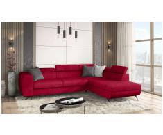 JUSTyou Corina Sofá esquina Rojo Velour