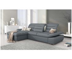 JUSTyou Helia Sofa esquinero Gris Velour