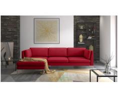 JUSTyou Siri Sofá esquinero Rojo Velour