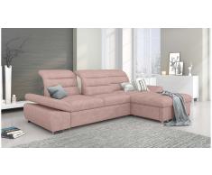 JUSTyou Helia Sofa esquinero Rosa Velour