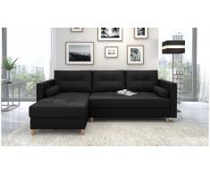 JUSTyou Nana Sofa esquinero Negro Cuero sintetico