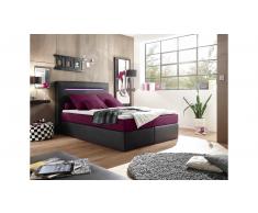 JUSTyou Concord Cama Box Spring 140x200 cm Negro Rosa