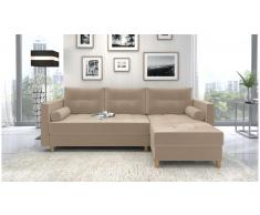 JUSTyou Nana Sofa esquinero Beige Velour