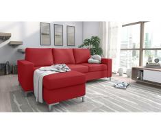 JUSTyou Eli Sofá esquinero Rojo Cuero sintético
