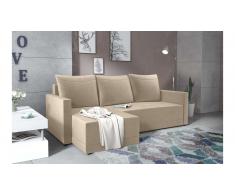 JUSTyou Tanita Sofa esquinero Beige Velour