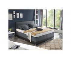 JUSTyou Helena Cama Box Spring Antracita Negro 140x200