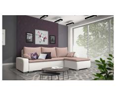 JUSTyou Claribel Sofa esquinero Blanco Rosa