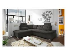 JUSTyou Arkansas Sofá esquinero Marrón