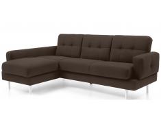 JUSTyou Chayma Sofá esquinero Velour Marrón