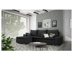 JUSTyou Claribel Sofa esquinero Negro Negro