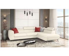 JUSTyou Corina Sofá esquina Beige Cuero sintético