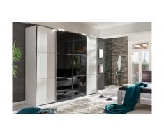 JUSTyou Telde Armario puerta deslizante Blanco Negro