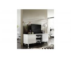JUSTyou Melbourne I Mueble TV Blanco brillante