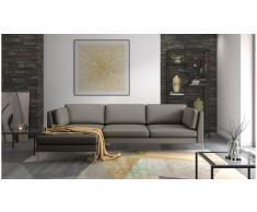 JUSTyou Siri Sofá esquinero Beige Cuero sintético