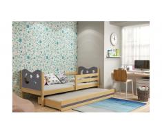 JUSTyou Ola con cama supletoria Cama Pino Grafito